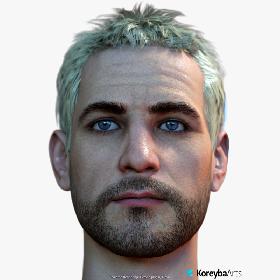 3D模型-Male Head AlexV2, 12 skins 7 eye colors Real-time